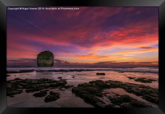 Sunset Over The Mermaid Framed Print by Wight Landscapes