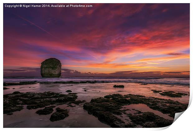 Sunset Over The Mermaid Print by Wight Landscapes