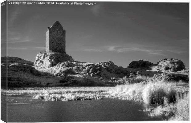  Smailholm Tower Infrared Canvas Print by Gavin Liddle