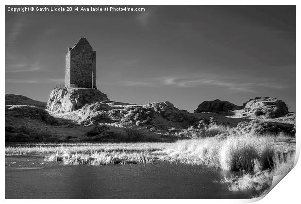  Smailholm Tower Infrared Print by Gavin Liddle