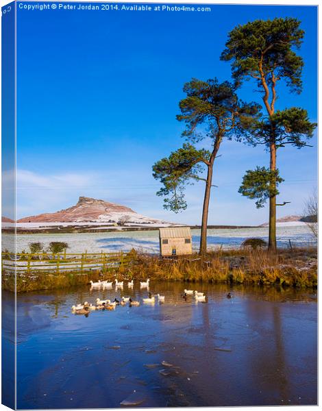  Roseberry Topping Winter 1 Canvas Print by Peter Jordan