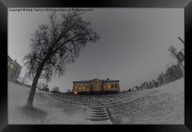  Winter in Tromso Framed Print by Mark Caplice