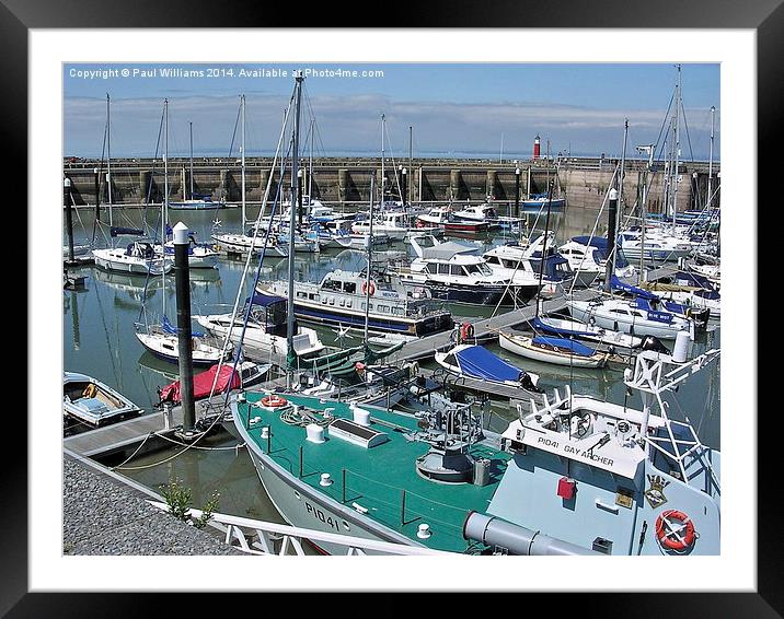  Watchet Harbour Marina Framed Mounted Print by Paul Williams