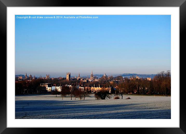  frosty oxford Framed Mounted Print by carl blake
