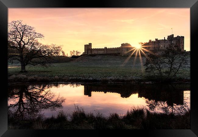  Alnwick Castle Sunset Framed Print by Northeast Images