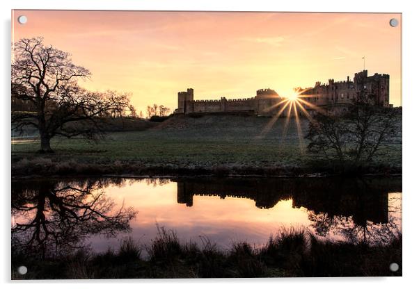  Alnwick Castle Sunset Acrylic by Northeast Images