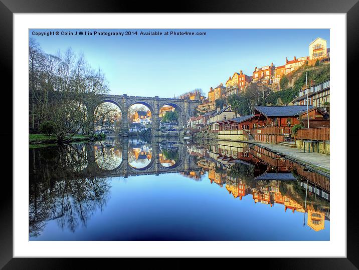  The Golden Hour Knaresborough Reflections  Framed Mounted Print by Colin Williams Photography