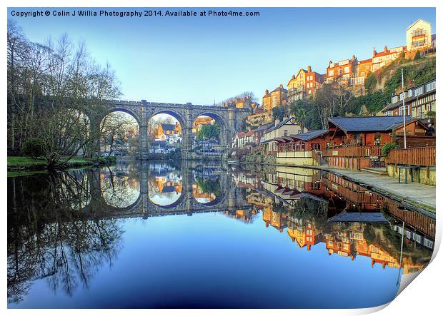  The Golden Hour Knaresborough Reflections  Print by Colin Williams Photography