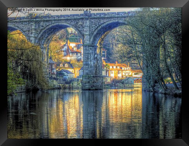  The Golden Hour Knaresborough Viaduct Framed Print by Colin Williams Photography