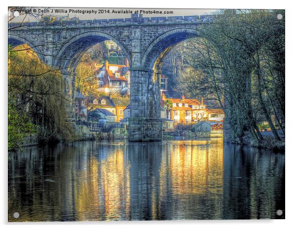  The Golden Hour Knaresborough Viaduct Acrylic by Colin Williams Photography