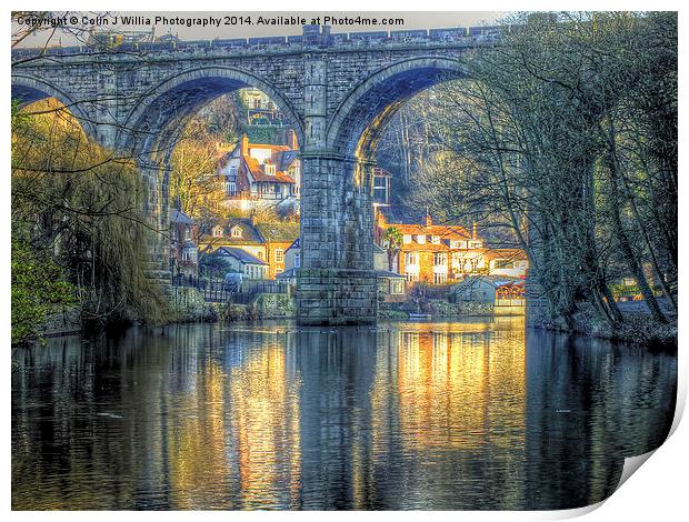  The Golden Hour Knaresborough Viaduct Print by Colin Williams Photography