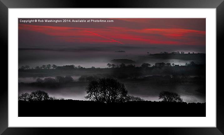  Misty morning sunrise Framed Mounted Print by Rob Washington