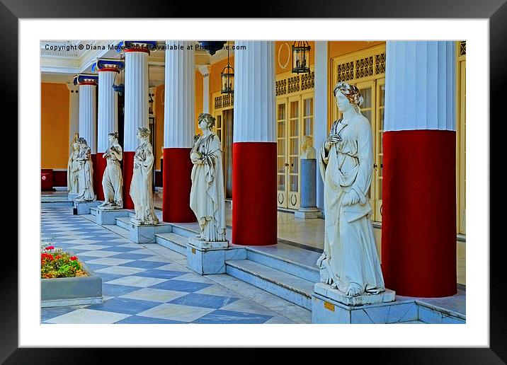  Achilleion Palace  Framed Mounted Print by Diana Mower