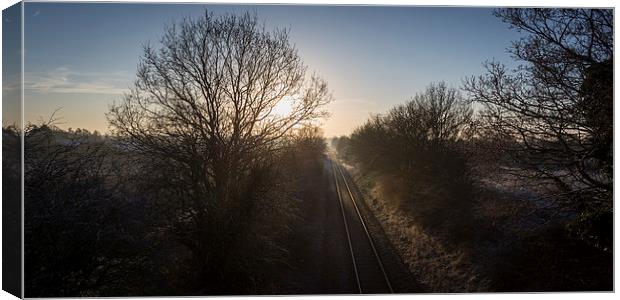 Train Tracks Canvas Print by Simon Wrigglesworth