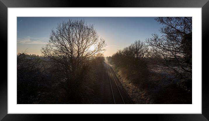 Train Tracks Framed Mounted Print by Simon Wrigglesworth