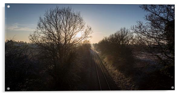 Train Tracks Acrylic by Simon Wrigglesworth