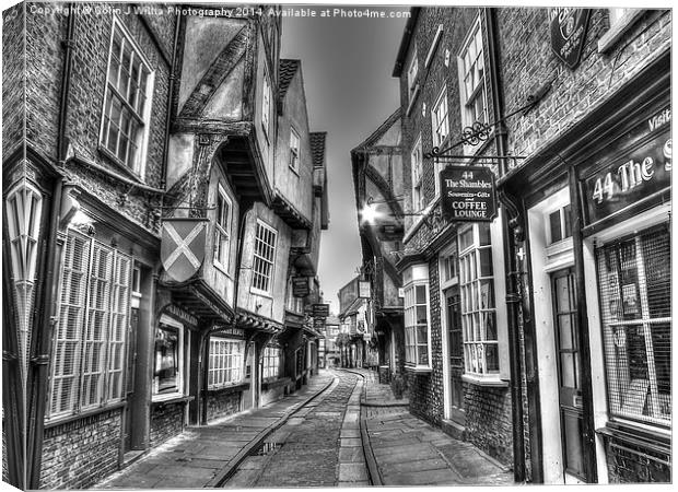  The Shambles York BW Canvas Print by Colin Williams Photography