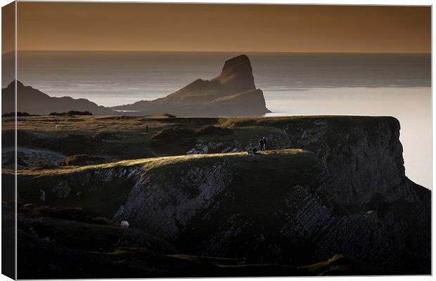  Worm's head on the Gower peninsular Canvas Print by Leighton Collins