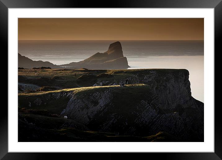  Worm's head on the Gower peninsular Framed Mounted Print by Leighton Collins