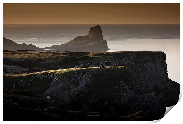  Worm's head on the Gower peninsular Print by Leighton Collins