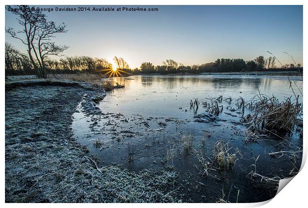  On A Cold & Frosty Morning Print by George Davidson