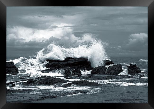  Waves Crashing on Rocks Duo Framed Print by james balzano, jr.