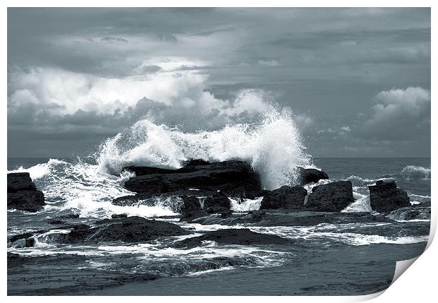  Waves Crashing on Rocks Duo Print by james balzano, jr.