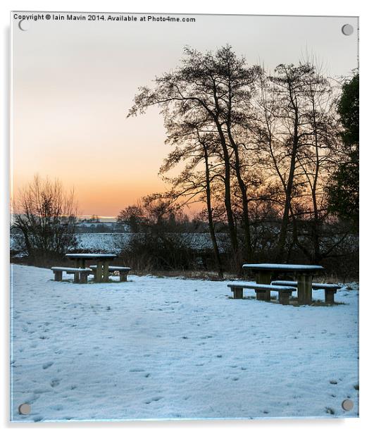 Sunrise in the Snow  Acrylic by Iain Mavin