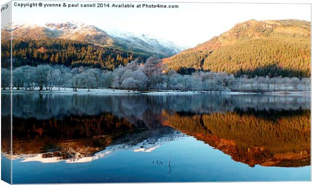  Reflections over Loch Lubnaig Canvas Print by yvonne & paul carroll