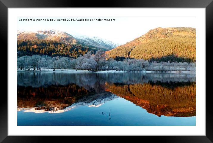  Reflections over Loch Lubnaig Framed Mounted Print by yvonne & paul carroll