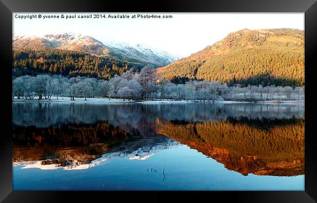  Reflections over Loch Lubnaig Framed Print by yvonne & paul carroll