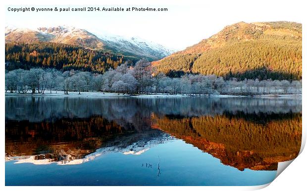  Reflections over Loch Lubnaig Print by yvonne & paul carroll
