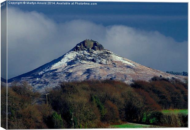  Roseberry Topping in Winter Canvas Print by Martyn Arnold