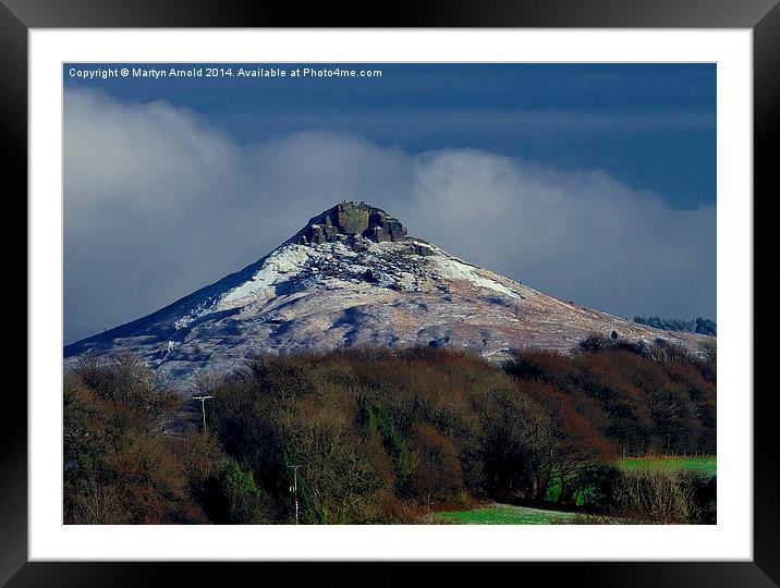  Roseberry Topping in Winter Framed Mounted Print by Martyn Arnold