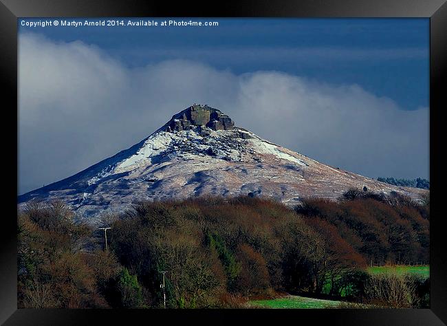  Roseberry Topping in Winter Framed Print by Martyn Arnold