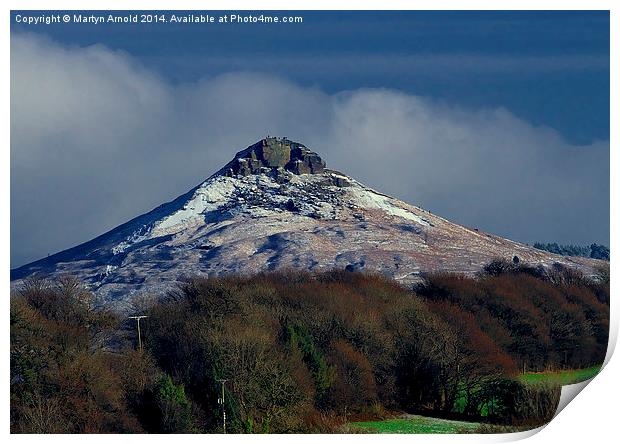  Roseberry Topping in Winter Print by Martyn Arnold