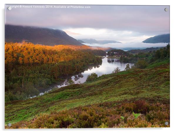 Dawn in Glen Affric Acrylic by Howard Kennedy