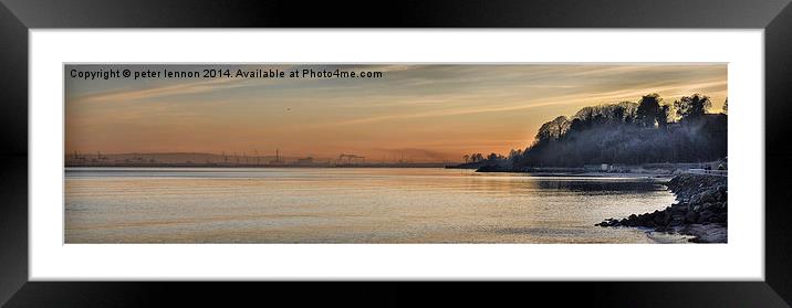  ACROSS THE LOUGH TOO Framed Mounted Print by Peter Lennon