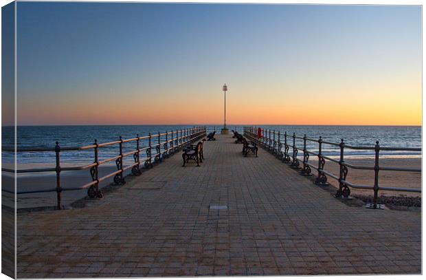  Swanage Sunrise Canvas Print by Val Saxby LRPS