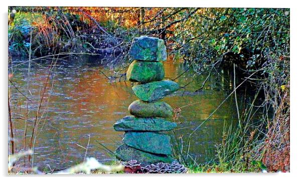  Pond Rock Tower Acrylic by philip milner