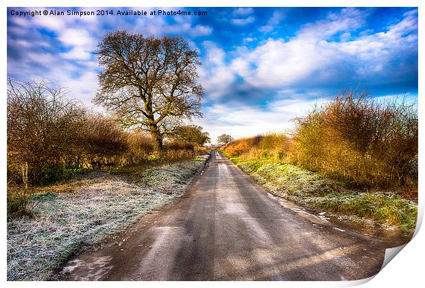 Ringstead Common Road Print by Alan Simpson