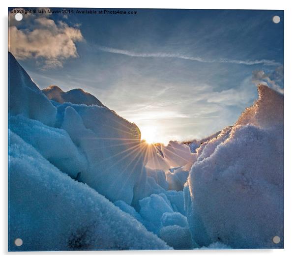  Ice Field and Sunburst Acrylic by Iain Mavin