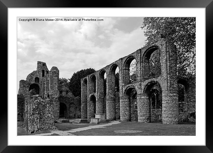  St Botolphs Priory Framed Mounted Print by Diana Mower