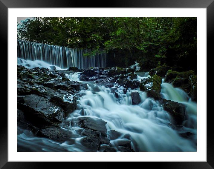  Irish Waterfall - Crumlin Glen, County Antrim, N. Framed Mounted Print by Chris Curry