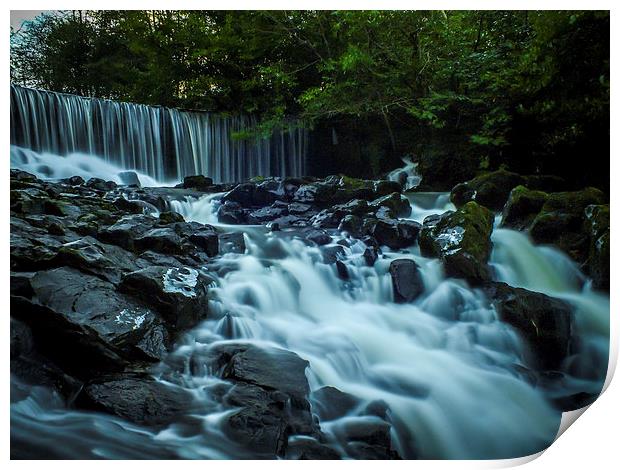  Irish Waterfall - Crumlin Glen, County Antrim, N. Print by Chris Curry