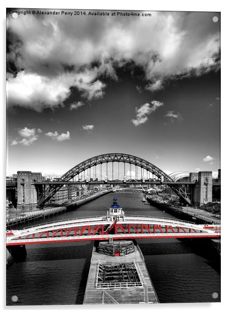  Swing Bridge, Newcastle upon Tyne Acrylic by Alexander Perry