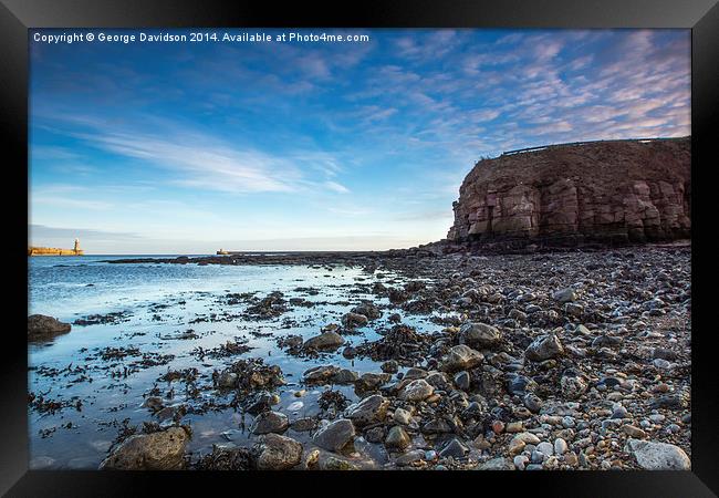  The Haven and the Cliffs Framed Print by George Davidson