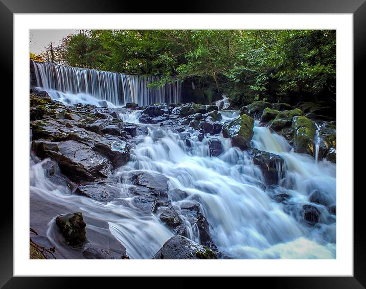Waterfall, Crumlin Glen, Antrim, N.Ireland Framed Mounted Print by Chris Curry