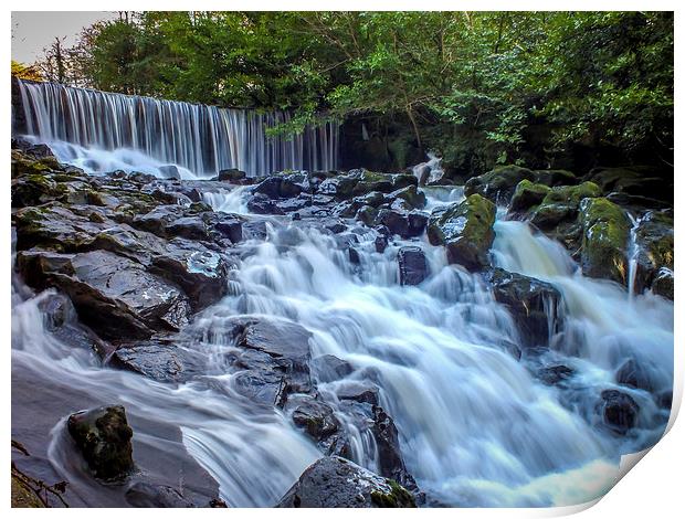 Waterfall, Crumlin Glen, Antrim, N.Ireland Print by Chris Curry