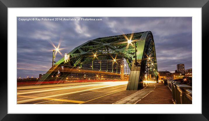  Wearmouth Bridge Framed Mounted Print by Ray Pritchard